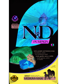 N&D Pumpkin lamb&blueberry adult medium/maxi 12 kg